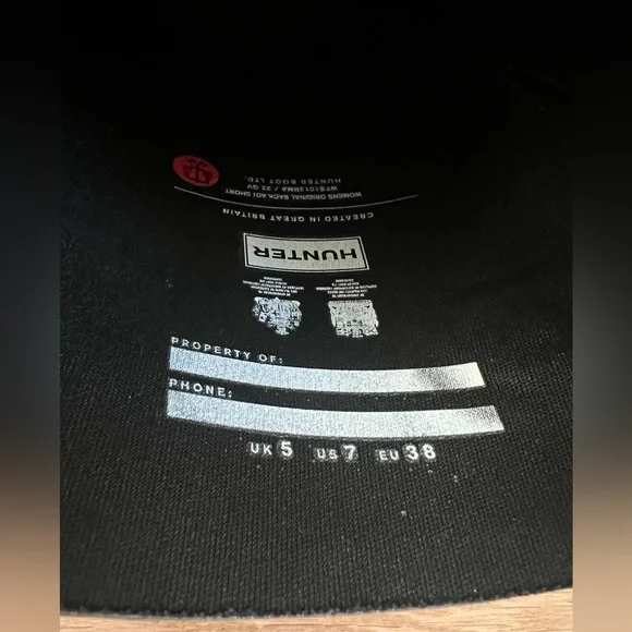 Hunter Footwear Women's Original Short Back Adjustable Rain Boots Size 7 - Picture 10 of 11